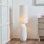 White Vintage Textured Ceramic Floor Lamp, thumbnail 1 of 10