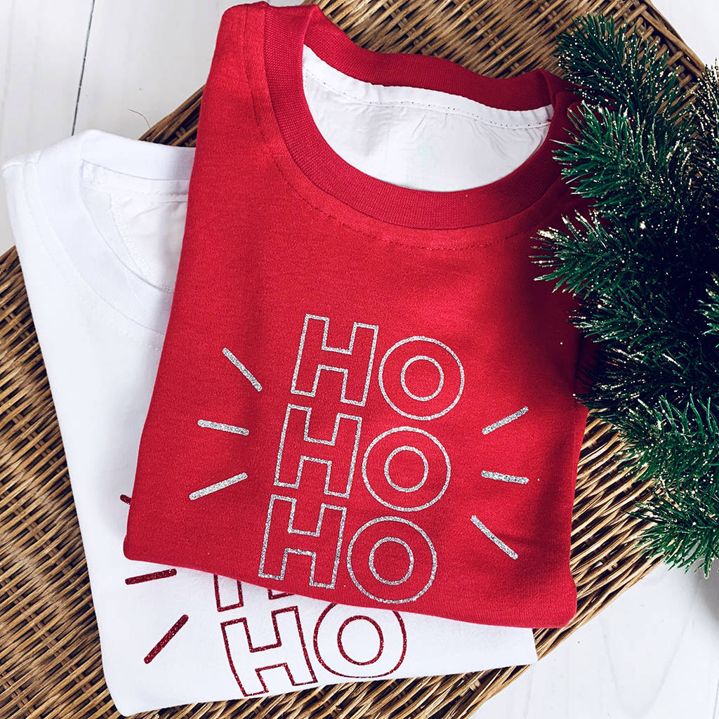 Ho Ho Ho Children’s Christmas T Shirt – Personalised By Babyblooms ...