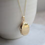 9ct Solid Gold Oval Locket Necklace, thumbnail 1 of 8