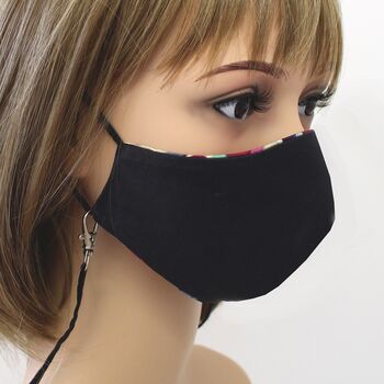 Brush Strokes Silk Face Mask With Lanyard, Silk Bag, 2 of 7