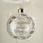 Personalised First Christmas As… Glass Bauble, thumbnail 3 of 4