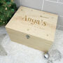 Personalised Santa Sleigh Engraved Christmas Eve Box Five Sizes, thumbnail 1 of 11