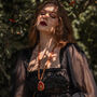 Blood Orange Aventurine And Orange Agate Pendant Necklace, thumbnail 1 of 4