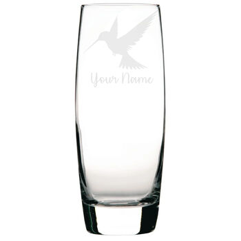 Personalised Hummingbird Engraved Glass, 3 of 6