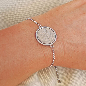 Personalised 60th Birthday Sixpence Bracelet, 10 of 12