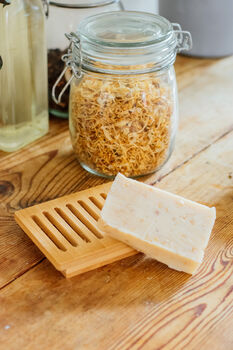 Wooden Soap Dish And Handmade Soap Gift Set, 2 of 2