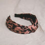 Samiya Knot Leopard Headband Khaki, thumbnail 9 of 12