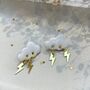 Statement Cloud And Lightening Bolt Stud Earrings, thumbnail 8 of 8