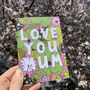 Love You Mum Vintage Floral Design Card, thumbnail 2 of 5