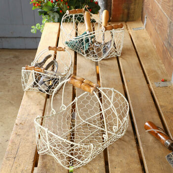 Set Of Three Garden Allotment Trug Baskets, 8 of 8