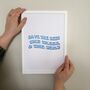 'Save The Bees, Trees And Seas' Eco Typography Print, thumbnail 4 of 6