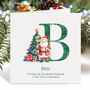 Personalised Green Initial Christmas Card, thumbnail 4 of 8
