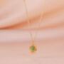 Personalised Birth Flower With Birthstone Necklace, thumbnail 2 of 9