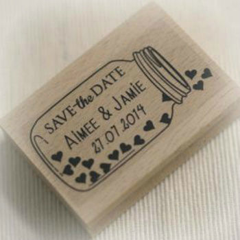 Jar Of Hearts Save The Date Stamp, 2 of 4