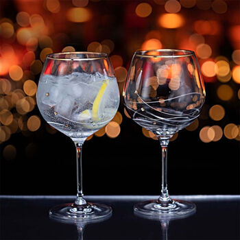 Swarovski® Crystal Gold Dartington Gin Glass – Pair, 2 of 4