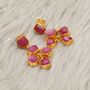 Raw Ruby Silver Earrings, thumbnail 2 of 8