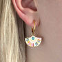 Rainbow Charm Statement Hoop Earrings, thumbnail 1 of 5