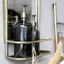 Smoke Grey Glass Bottle With Brass Pump Various Sizes, thumbnail 4 of 4