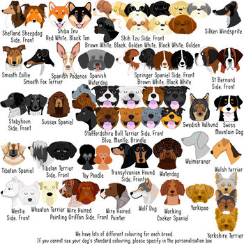 Personalised Dog Breed Christmas Decoration Bold, 9 of 12