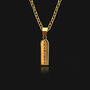 Fearless Engraved Bar Pendant Necklace, 18k Gold Plated, thumbnail 2 of 6