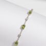 Peridot Bracelet In Sterling Silver And Gold, thumbnail 4 of 12