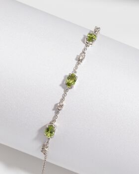 Peridot Bracelet In Sterling Silver And Gold, 4 of 12