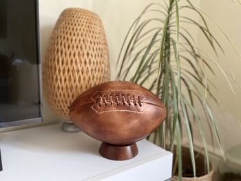 Full Sized American Football With Wooden Display, 5 of 5