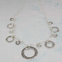 Sterling Silver Large Circles Necklace, thumbnail 3 of 4