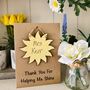 Personalised Teacher Thank You Wooden Sunshine Card, thumbnail 6 of 8