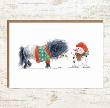 Shetland Pony Christmas Card Pack, 5 of 5