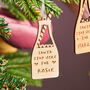 Engraved Christmas Milk Bottle Decoration, thumbnail 3 of 3