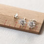 Little Sterling Silver Daisy Stud Earrings, thumbnail 3 of 10