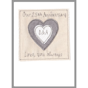 Personalised 6th, 10th, 11th Or 25th Anniversary Card, 8 of 12