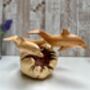 Hand Carved Wooden Dolphin Family Sculpture Ornament, thumbnail 7 of 10