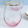 G Decor Set Of Four Lazaro Pink Ombre Tumbler Glasses, thumbnail 2 of 5