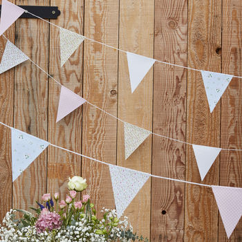 10m Wedding Party Floral Design Flag Bunting Decoration, 2 of 4