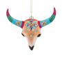 Jewelled Glass Cow Head Christmas Tree Decoration, thumbnail 2 of 3