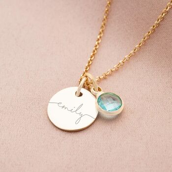 Esme Personalised Initial Birthstone Necklace, 7 of 12