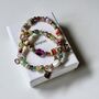 Multi Coloured Crystal Beaded Bracelet, thumbnail 4 of 7