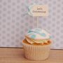 Set Of Ten Personalised Christening Cupcake Toppers, thumbnail 2 of 5