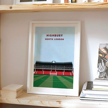 Arsenal Highbury Stadium Football Art Print Gift, Framed Or Unframed, 3 of 9