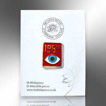George Orwell 1984 Book Enamel Lapel Pin, Brooch Badge Gift For Book Lovers, 4 of 8