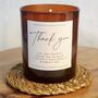 Thank You Gift Personalised Scented Soy Candle, thumbnail 1 of 4