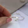 Hugs And Kisses Silver Bar Bracelet, thumbnail 5 of 6