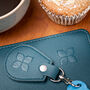 Eco Friendly Disabled Blue Badge Vegan Leather Wallet And Radar Key Made From Recycled Bottles In Peacock Blue, thumbnail 2 of 10