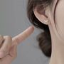 Sterling Silver Butterfly Cz Stud Earrings, thumbnail 3 of 4