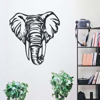Majestic Wooden Elephant Portrait Art For Home Walls, 11 of 12