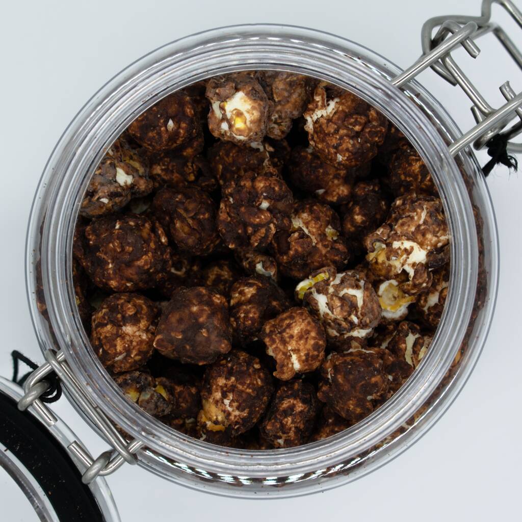 Chocolate And Caramel Gourmet Popcorn Gift Jar Set By Popcorn Shed