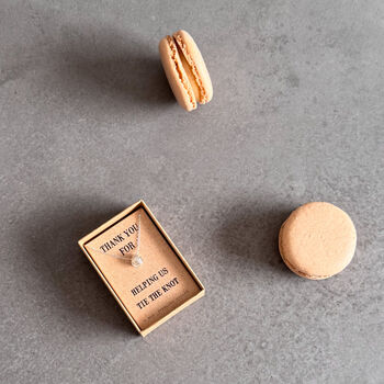 Thank You Knot Sterling Silver Bridesmaid Necklace, 4 of 6