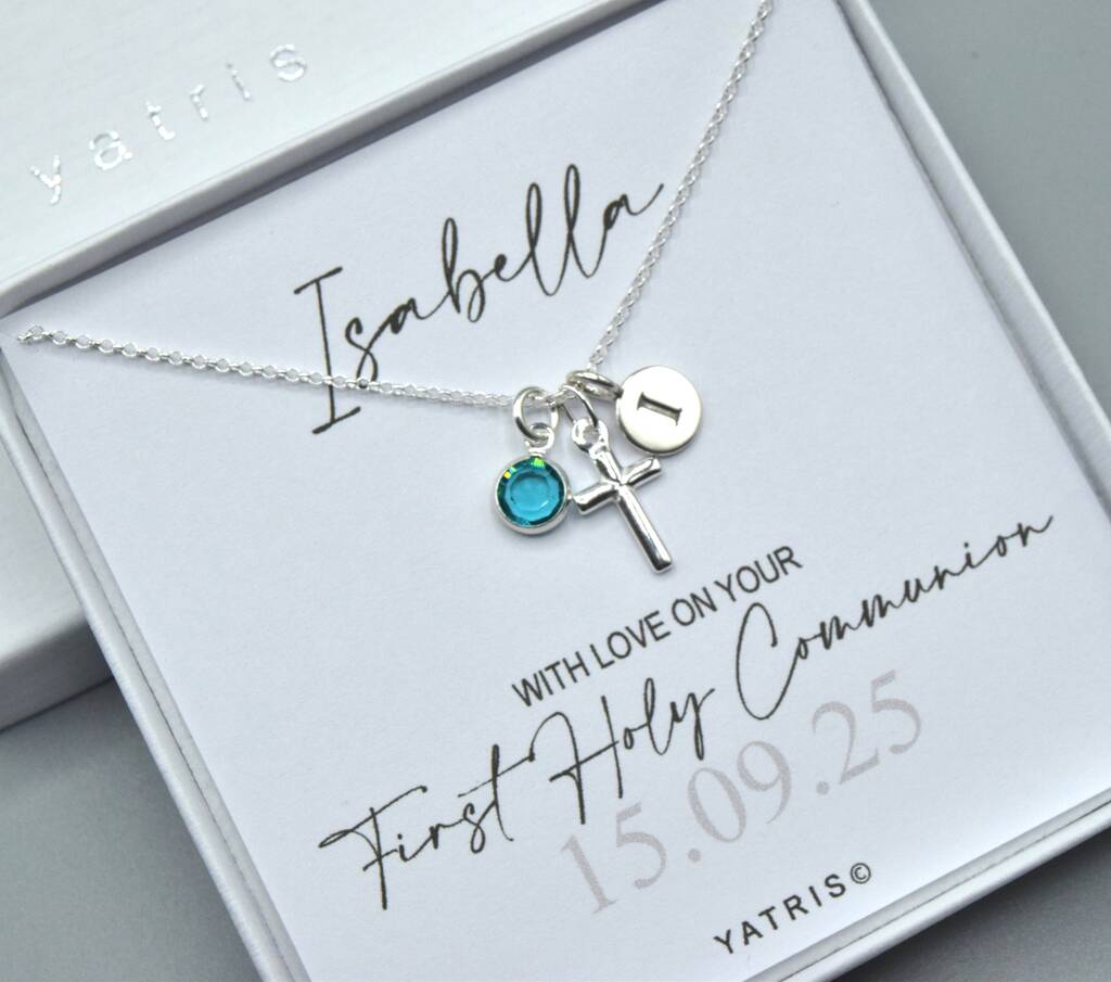 Sterling Silver First Holy Communion Necklace, 1 of 7